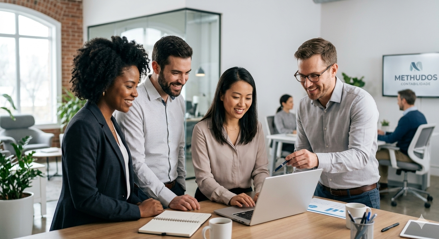 Equipe da Methodus Contabilidade atendendo empresas em Cachoeirinha e região